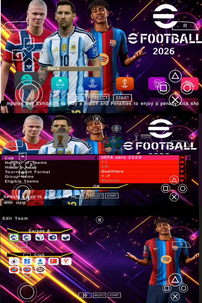 eFootball PES 2026 PPSSPP Files, Real Faces & Offline