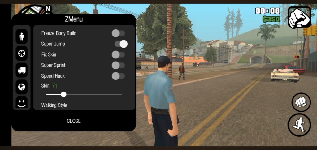 Grand Theft Auto San Andreas MOD APK (Add Health/Menu) Highly Compressed for Android