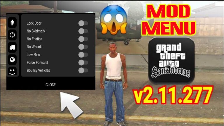 Grand Theft Auto San Andreas MOD APK (Add Health/Menu) for Android