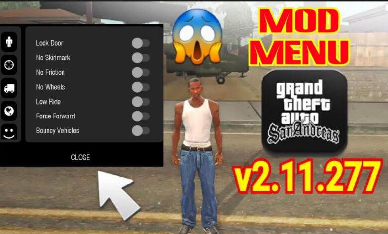 Grand Theft Auto San Andreas MOD APK (Add Health/Menu) Highly Compressed for Android