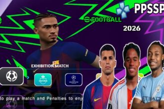 EFOOTBALL PES 2026 PPSSPP NO TEXTURES NO SAVEDATA WORK ANDROID IPHONE PC