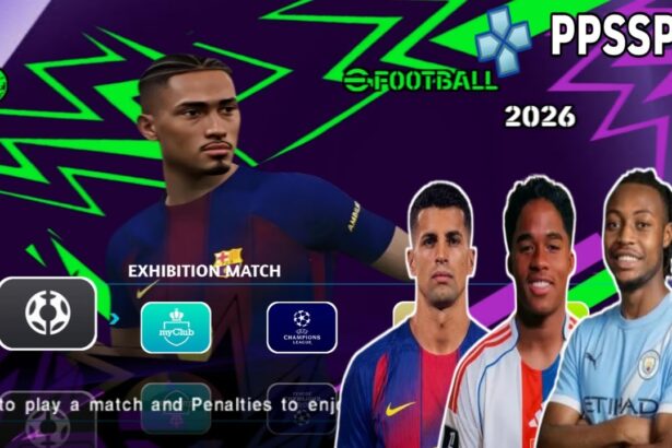 EFOOTBALL PES 2026 PPSSPP NO TEXTURES NO SAVEDATA WORK ANDROID IPHONE PC