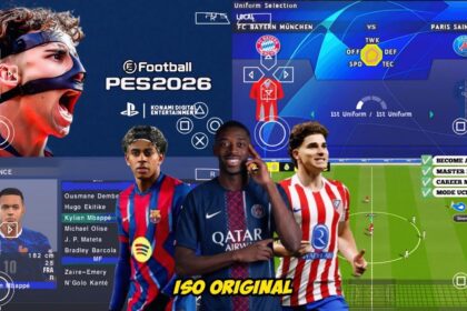 eFOOTBALL PES 2026 PPSSPP ANDROID OFFLINE Update – 62+ Stadiums, Real Faces, PS5 Camera Graphics