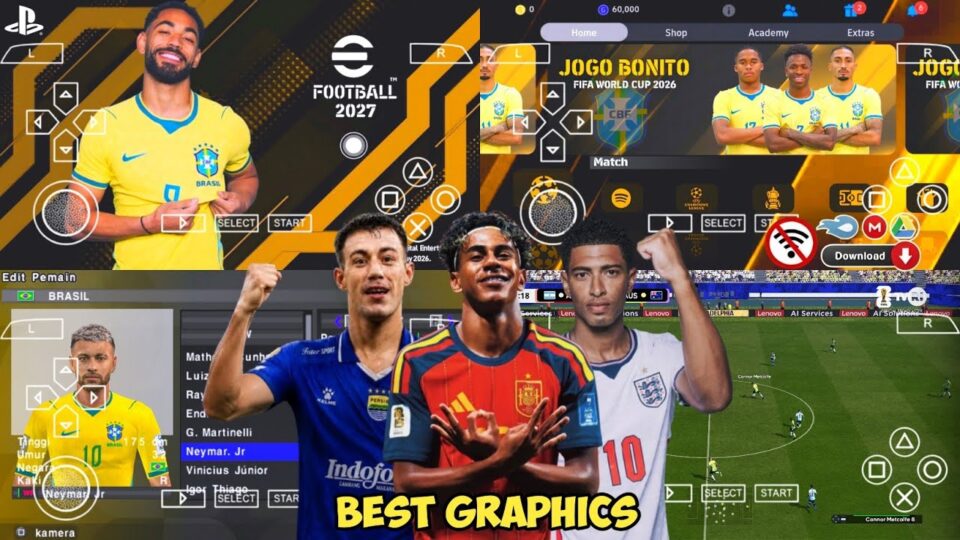 eFootball PES 2026 PPSSPP Files for Android, Offline & HD